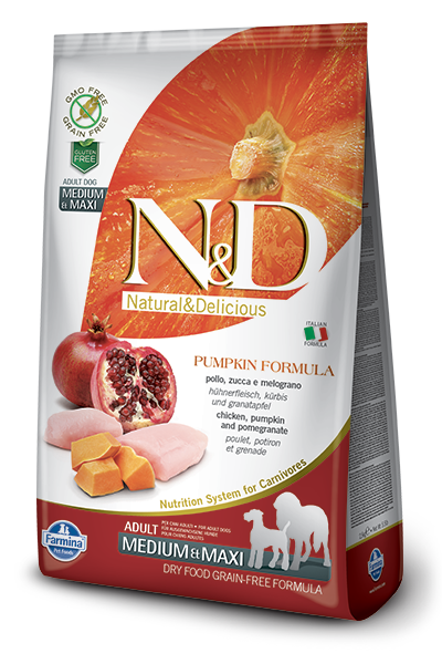 Farmina N&D Pumpkin Chicken & Pomegranate Adult Medium & Maxi